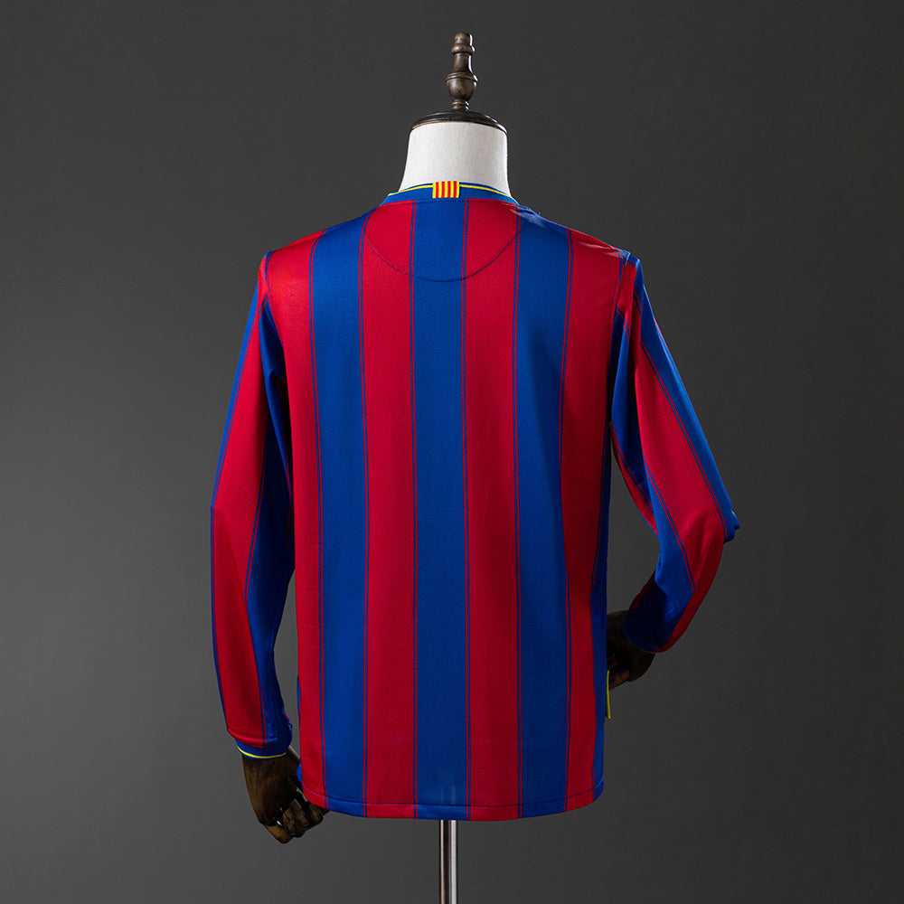 Barcelona 09/10 Home Long Sleeve Retro Jersey
