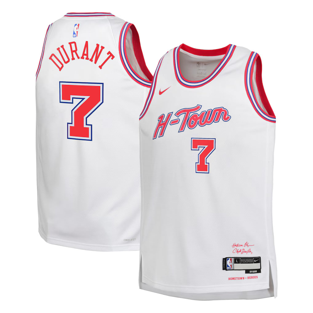 Kevin Durant Houston Rockets Unisex 2025/26 Swingman Jersey - White - City Edition