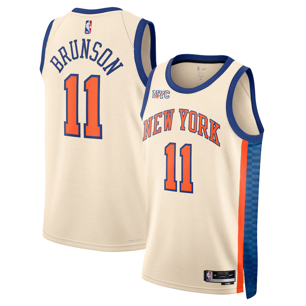 Jalen Brunson New York Knicks Unisex 2025/26 Swingman Jersey - Cream - City Edition