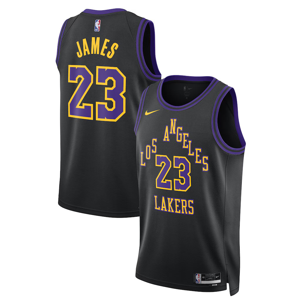 LeBron James Los Angeles Lakers Unisex 2025/26 Swingman Jersey - Black - City Edition