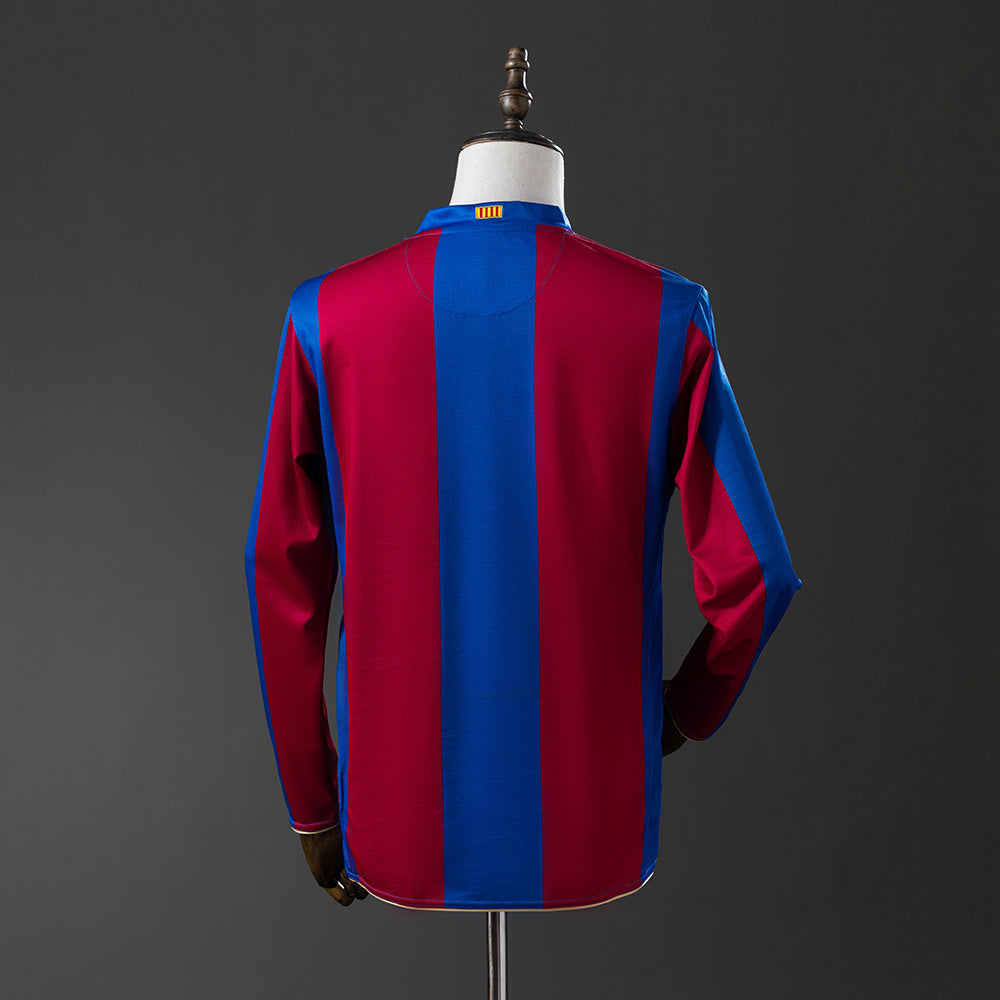 Barcelona 07/08 Home Long Sleeve Retro Jersey