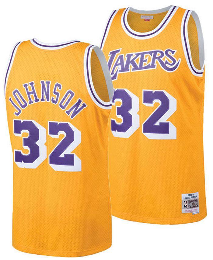 Magic Johnson Los Angeles Lakers Hardwood Classics 1984/85 Jersey - Yellow