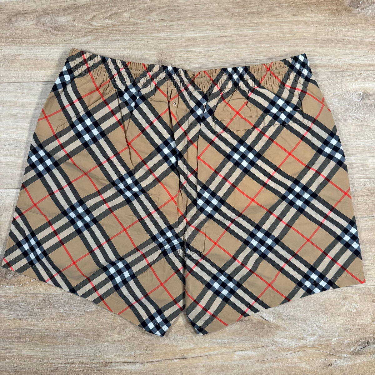 Burberry Check Swim Shorts in Sand