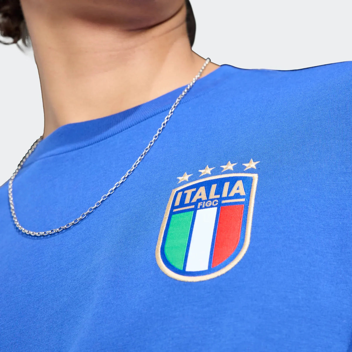 Adidas Italy DNA T-Shirt-Blue
