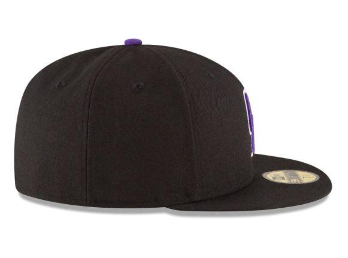 COLORADO ROCKIES HOME NEW ERA HOME AUTHENTIC COLLECTION 59FIFTY FITTED-ON-FIELD COLLECTION-BLACK