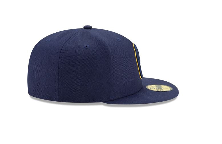 MILWAUKEE BREWERS HOME AUTHENTIC COLLECTION 59FIFTY FITTED-ON-FIELD COLLECTION-NAVY
