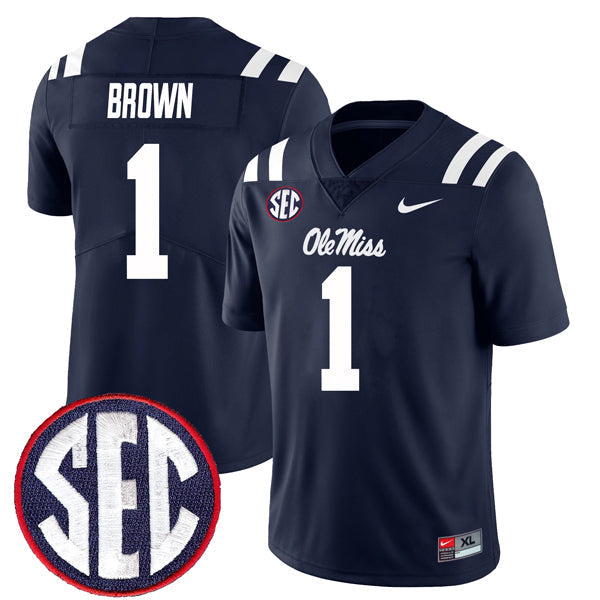 AJ Brown Ole Miss Rebels Jersey - Navy