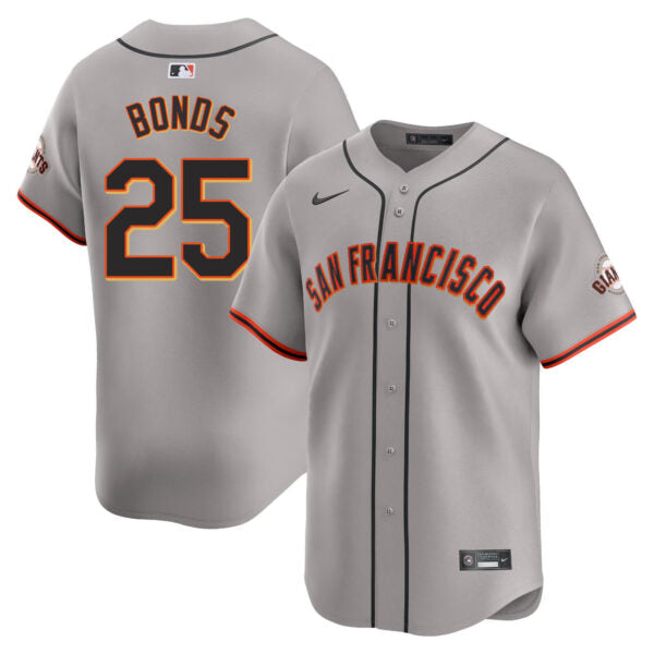Barry Bonds San Francisco Giants Road Limited Jersey - Gray
