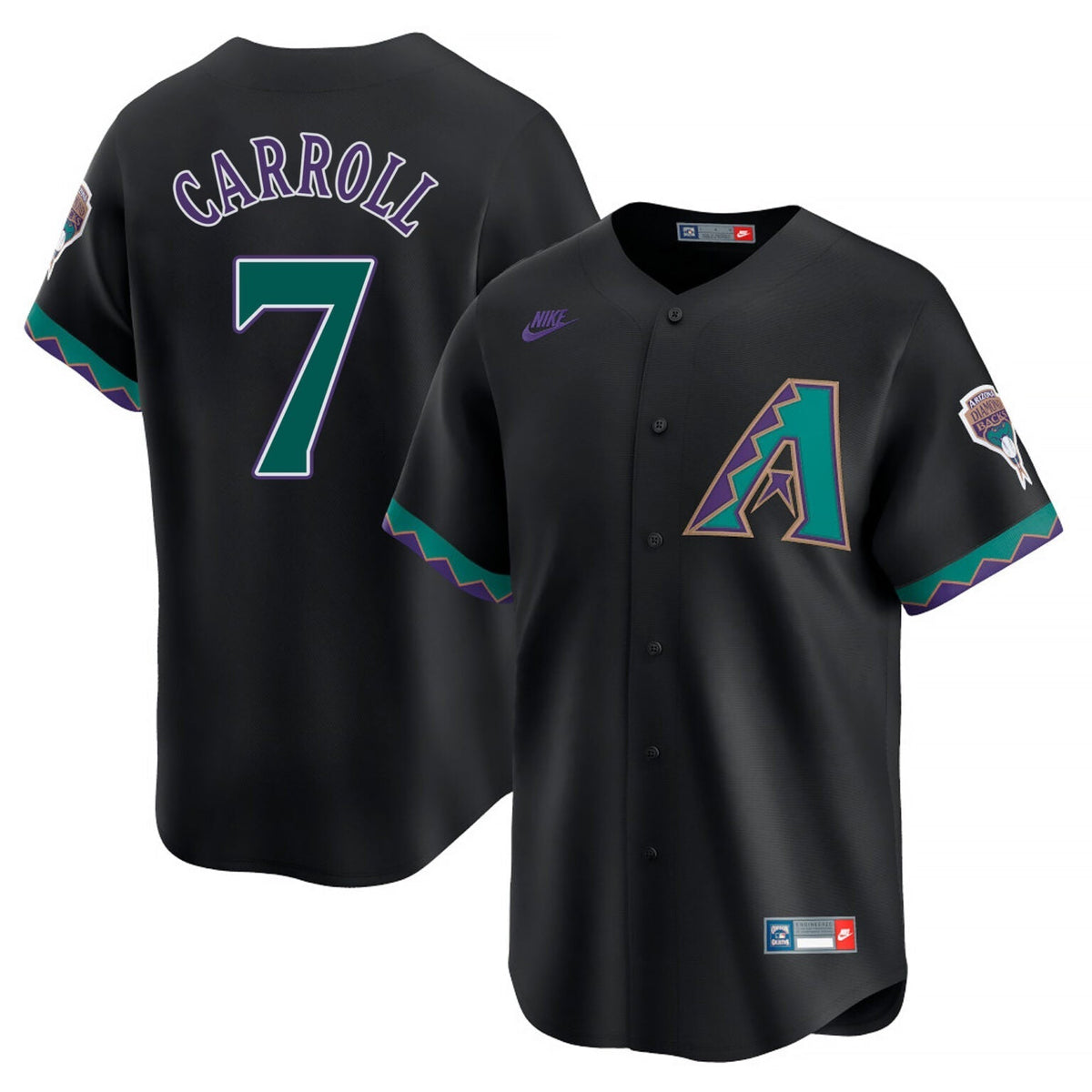 Corbin Carroll Arizona Diamondbacks Cooperstown Jersey – Black