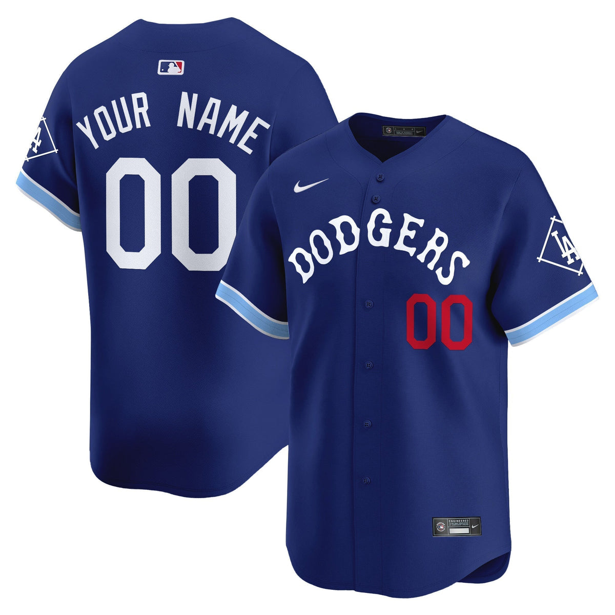 Custom Los Angeles Dodgers Dodgers Tribute Jersey - Royal Blue