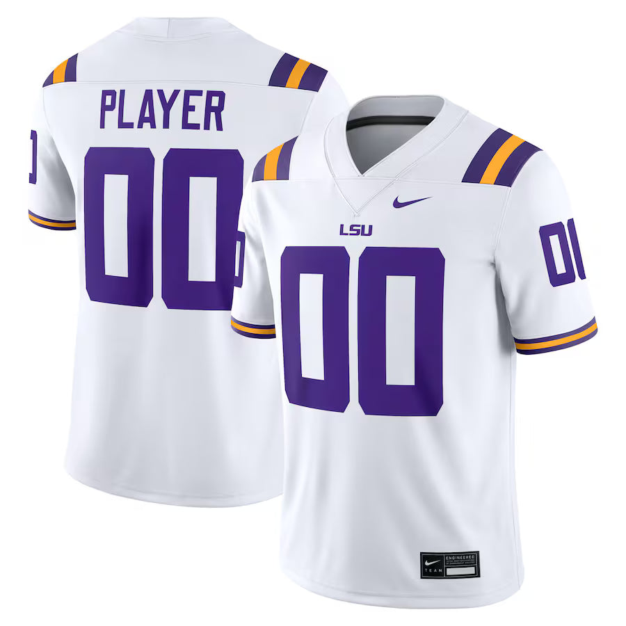 Custom LSU Tigers Jersey - White