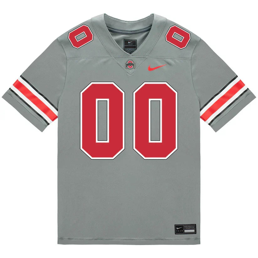 Custom Ohio States Buckeyes Jersey - Grey