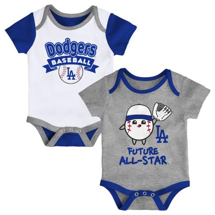 Los Angeles Dodgers TRIPLE HIT 2PCK CREEPER SET