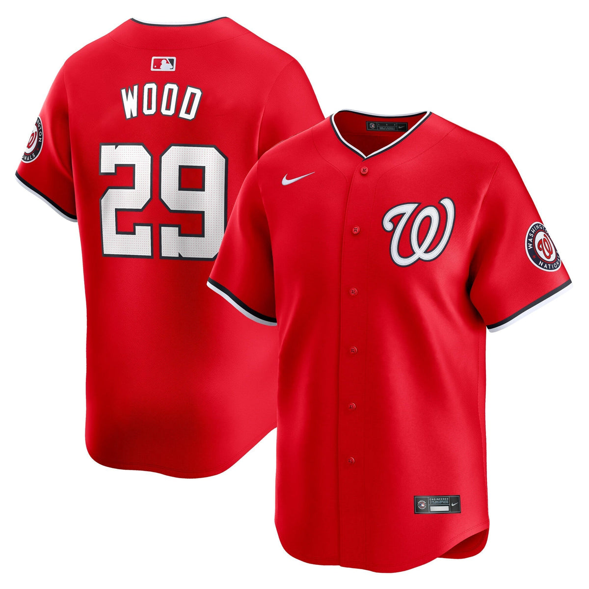 James Wood Washington Nationals Alternate Jersey - Red