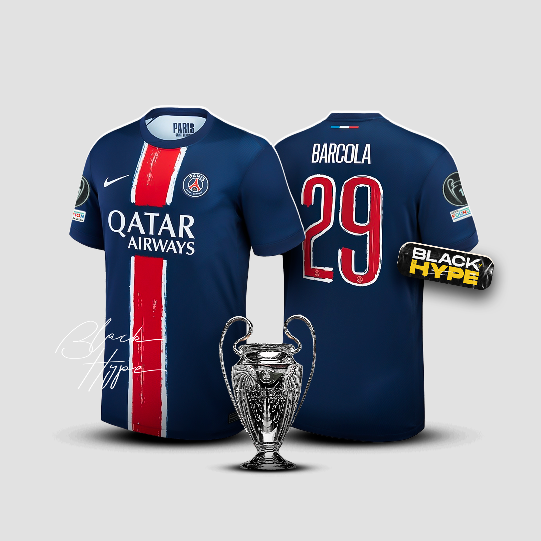 Jersey Barcola PSG 24/25 Home - Champions League
