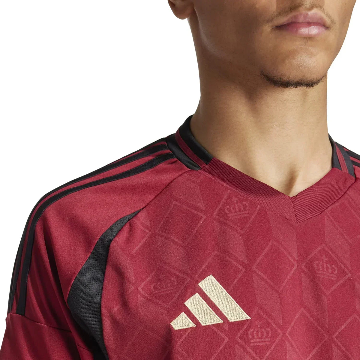 Jersey Bélgica Home 24/25 s/n° Torcedor Adidas Masculino - Grená