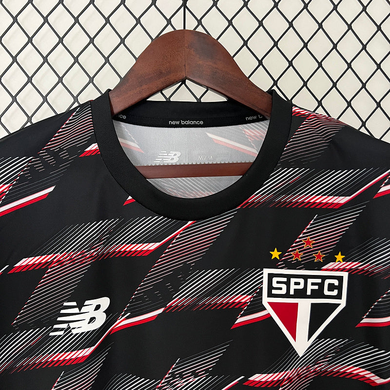 Jersey do São Paulo Pre Jogo 24/25 - Preto