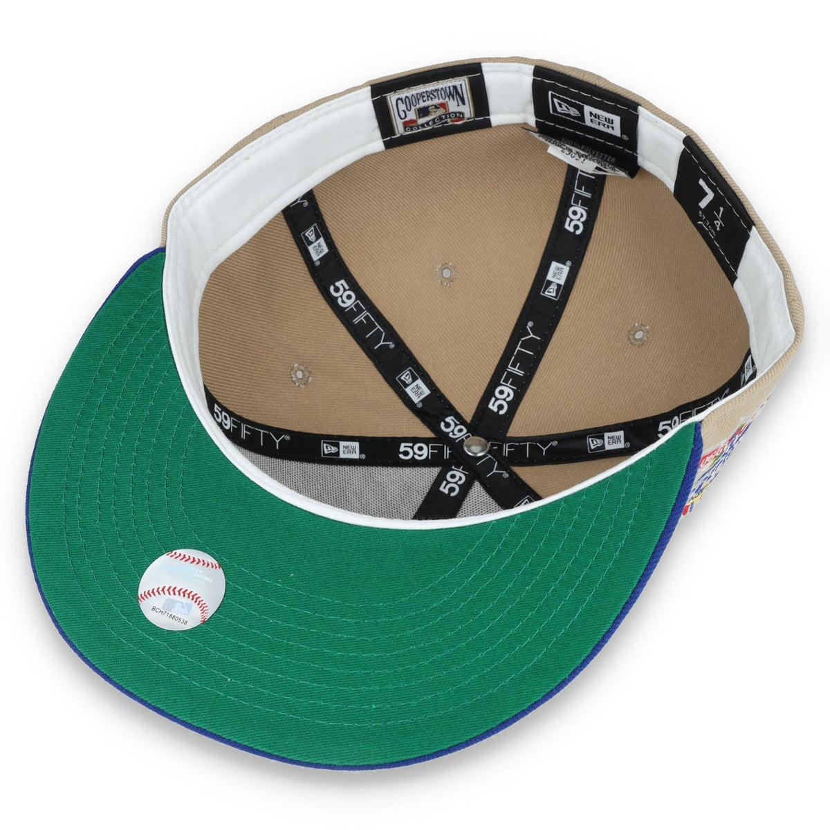 New Era Los Angeles Dodgers 100th Anniversary Side Patch 59FIFTY Fitted Khaki Hat
