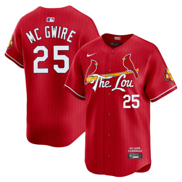 Mark McGwire St. Louis Cardinals City Connect Limited Jersey - Red