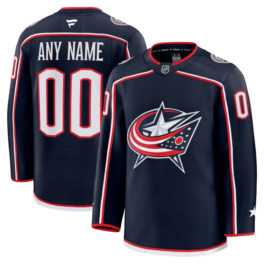 Custom Columbus Blue Jackets Home Premium Jersey - Navy