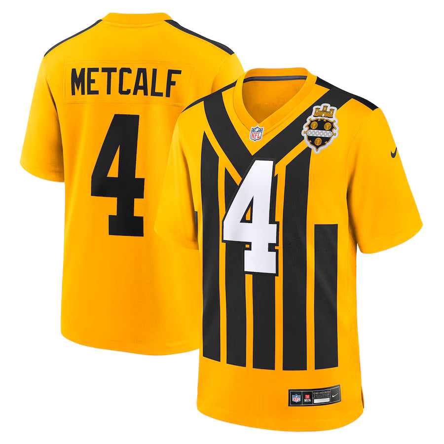 DK Metcalf Pittsburgh Steelers Alternate 1933 Throwback Jersey - Gold
