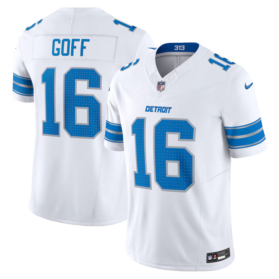 Jared Goff Detroit Lions Game Jersey - White