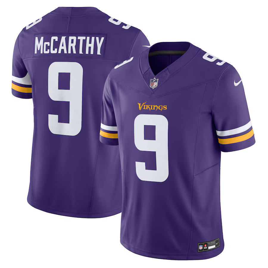 J.J. McCarthy Minnesota Vikings Jersey - Purple