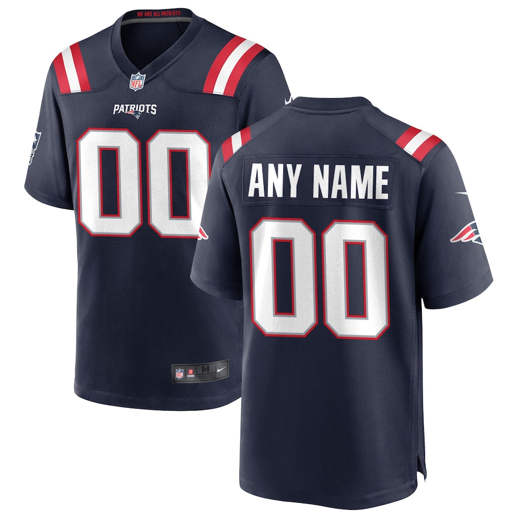 Custom New England Patriots Jersey - Navy