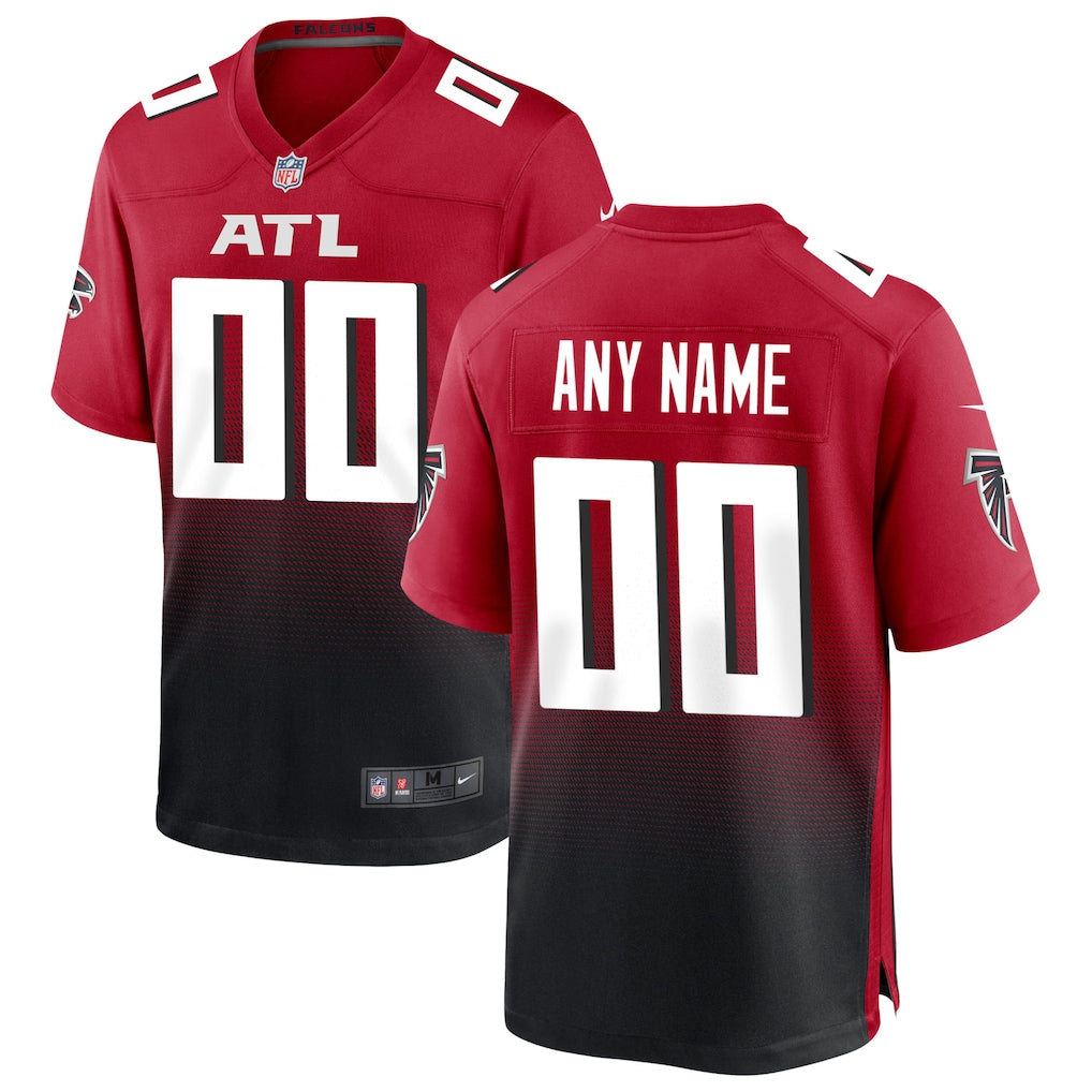 Custom Atlanta Falcons Alternate Jersey - Red