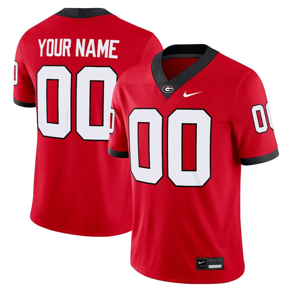 Custom Georgia Bulldogs Jersey - Red