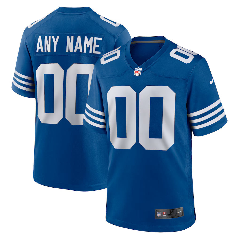 Custom Indianapolis Colts Alternate Jersey - Royal Blue