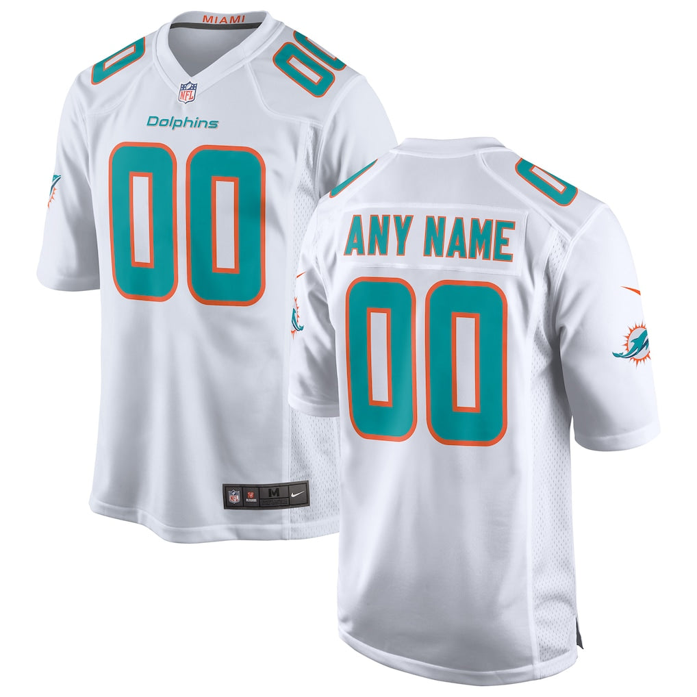 Custom Miami Dolphins Jersey - White