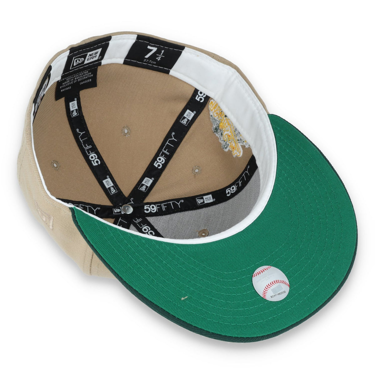 New Era Oakland Athletics 1989 Battle Of The Bay Side Patch 59Fifty Fitted Khaki Hat
