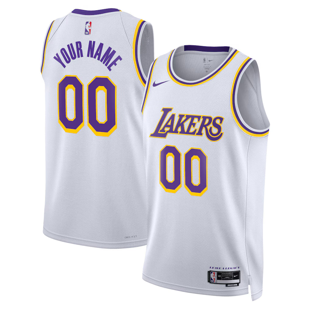 Custom Los Angeles Lakers Swingman Custom Jersey - Association Edition - White