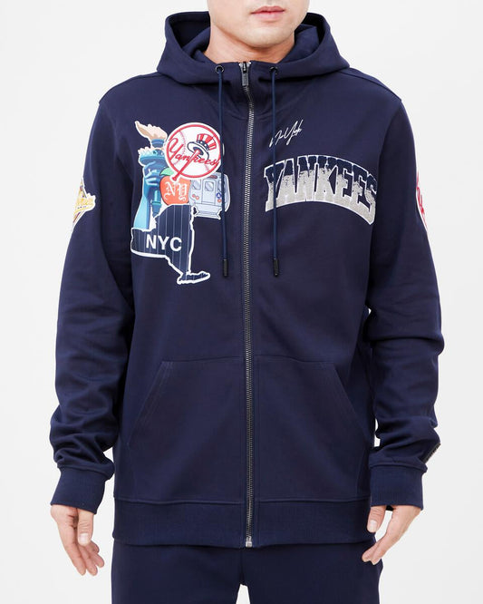 New York Yankees Home Town Logo Zipper Hoodie
