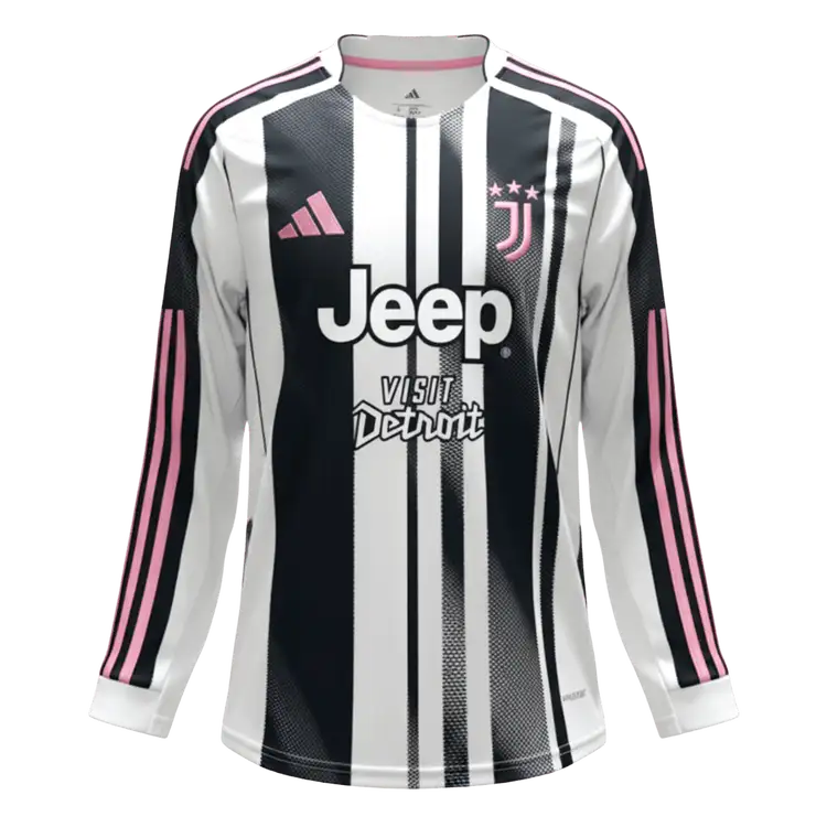 Mens Juventus Home Long Sleeve Jersey 2025/26