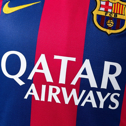 Barcelona Jersey 2014-15 Home Retro Kit Long Sleeves
