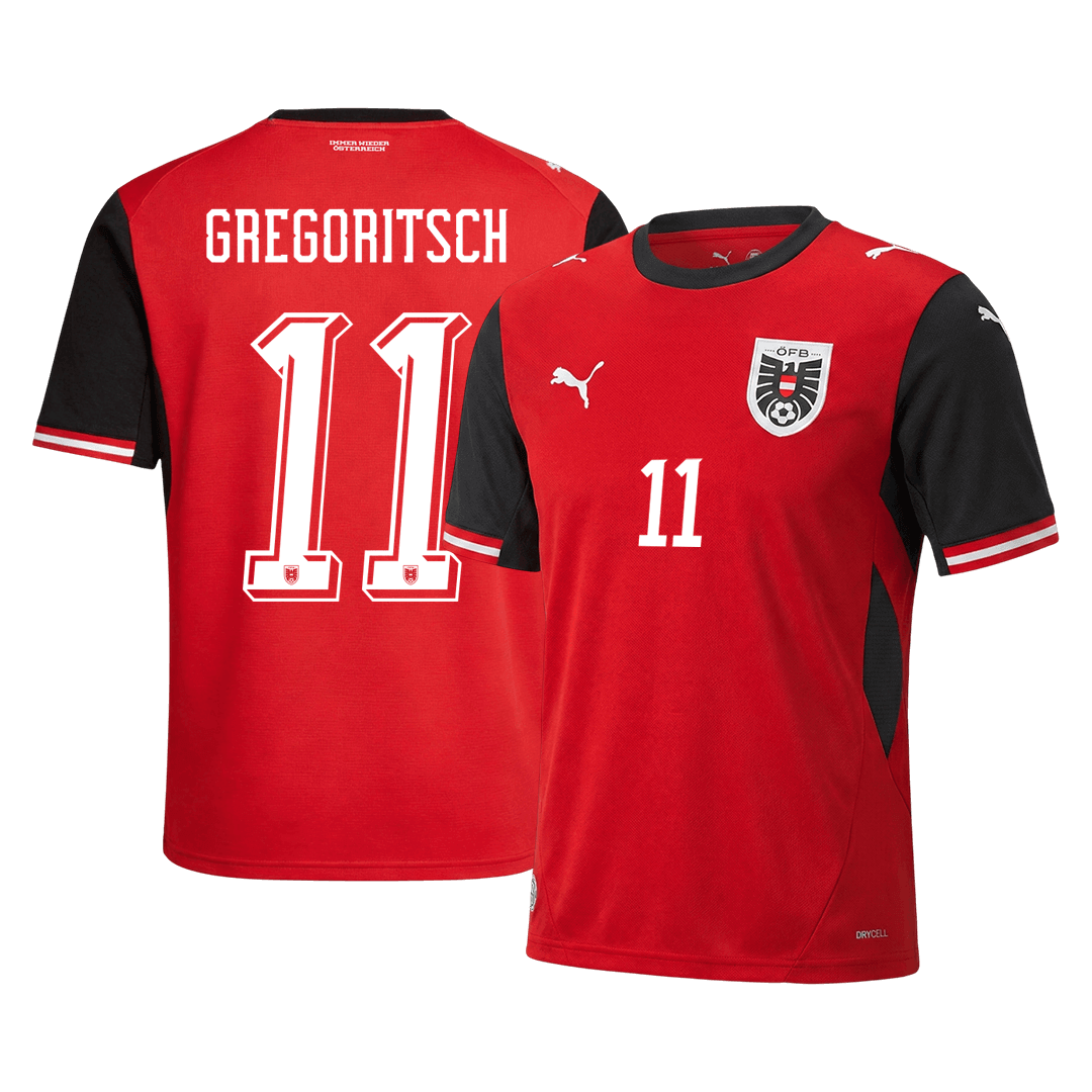 GREGORITSCH #11 Mens Austria World Cup Home Jersey 2026