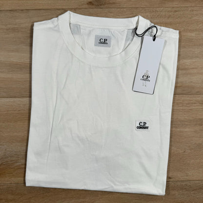 C.P. Company Logo Patch T-Shirt in Gauze White