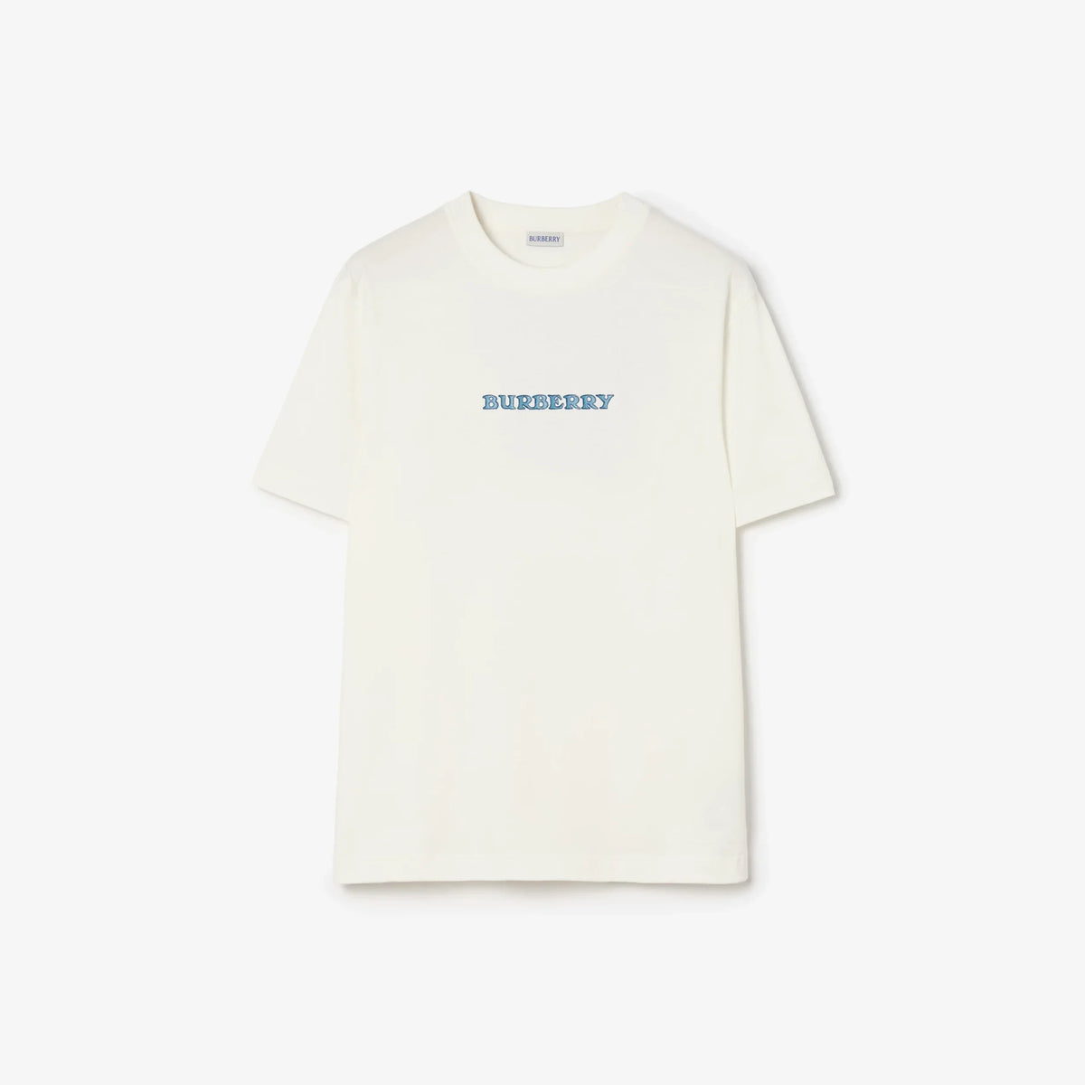 Burberry Heritage Logo Cotton T-Shirt in Chalk White