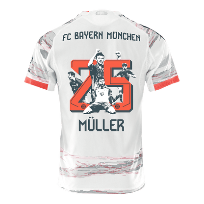 MÜLLER Special #25 Mens Bayern Munich Away Jersey 2025/26 - Player Version (Slim Fit)