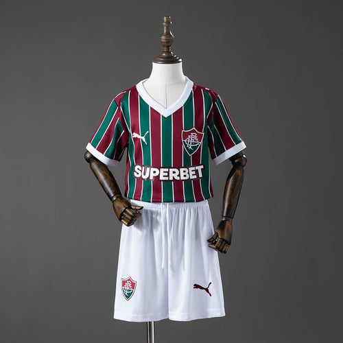 Kids Fluminense Home Jersey 2026-2027 Football Kit Soccer Shirt
