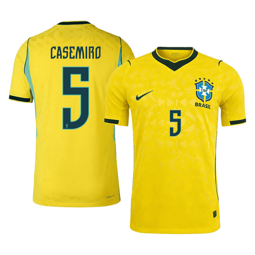 CASEMIRO #5 Mens Brazil World Cup Home Jersey 2026 - Player Version (Slim Fit)