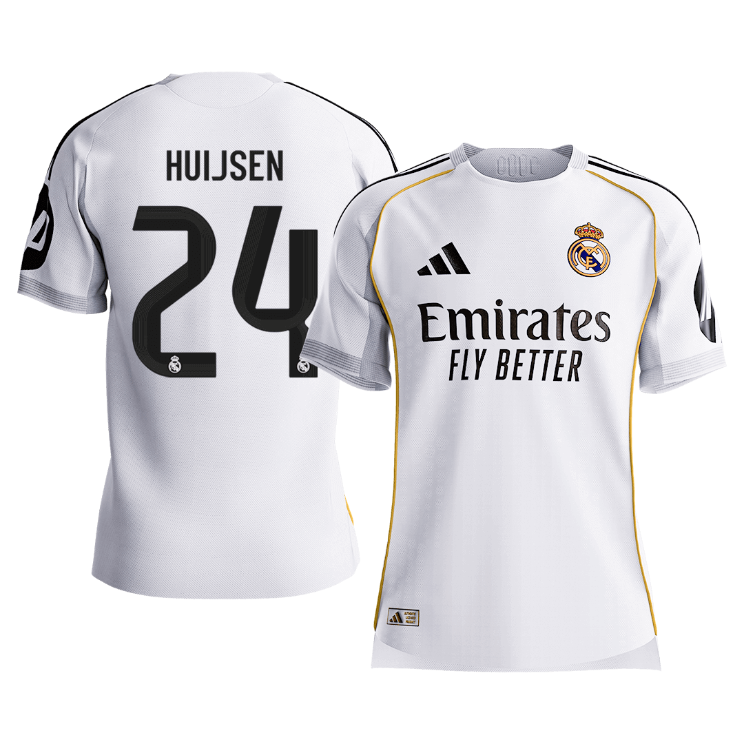 HUIJSEN #24 Mens Real Madrid Home Jersey 2025/26 - Player Version (Slim Fit) [PREMIUM]