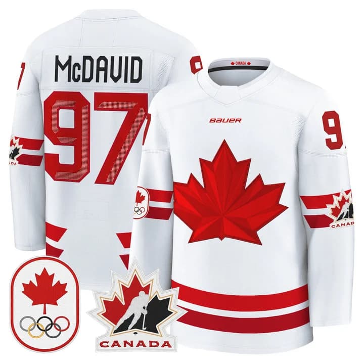 Connor McDavid Canada 2026 Olympic Jersey - White