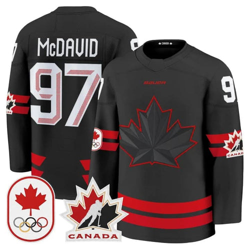 Connor McDavid Canada 2026 Olympic Jersey - Black