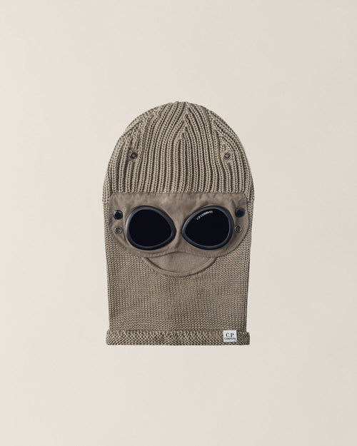 C.P. Company Merino Wool Goggle Balaclava in Fallen Rock - Beige