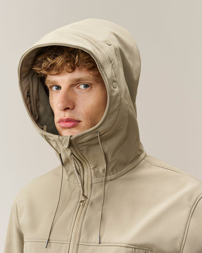 C.P. Company Shell-R Goggle Jacket in Fallen Rock - Beige