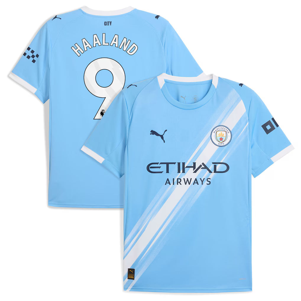 Erling Haaland Manchester City 2025/26 Home Player Jersey - Sky Blue