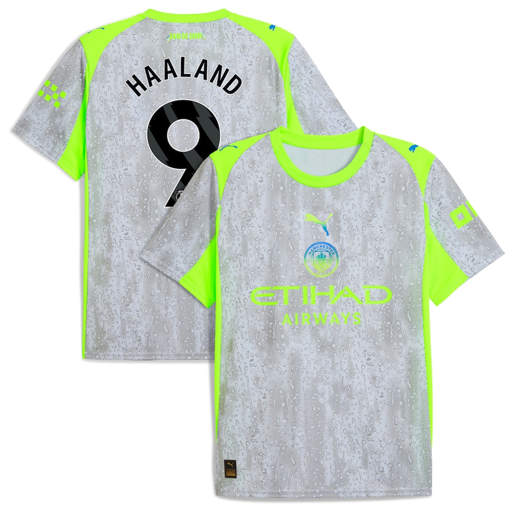 Erling Haaland Manchester City 2025/26 Third Player Jersey - Neon Green